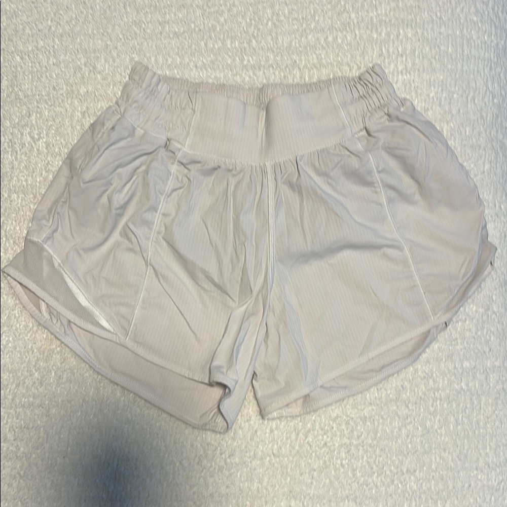 Lululemon Athletica White Athletic Shorts Elastic Waistband